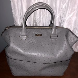 Gray Ostrich Leather Kate Spade purse